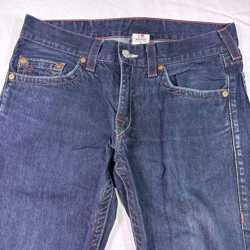 True Religion jeans Men's  33 Relaxed Straight  dark wash y2k no snap or flap